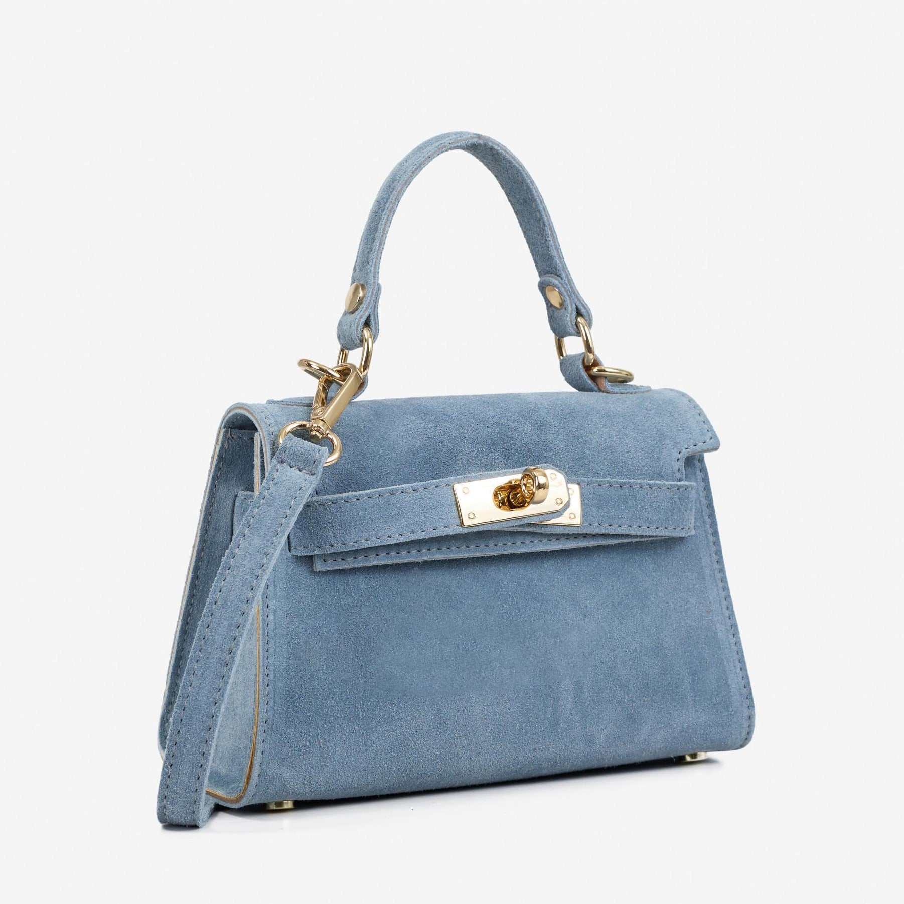 Marcella Suede Top Handle Bag