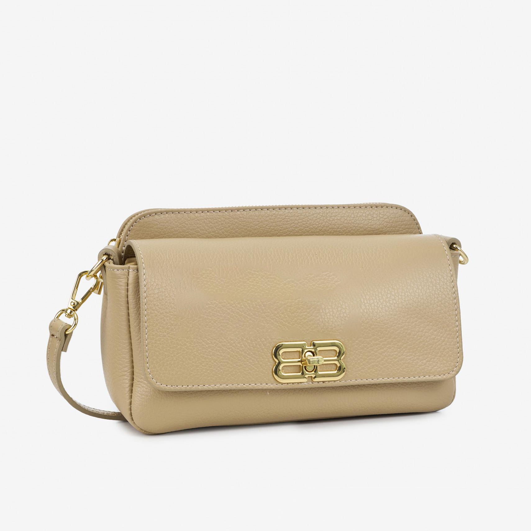 Clarissa Textured Leather Shoulder Bag