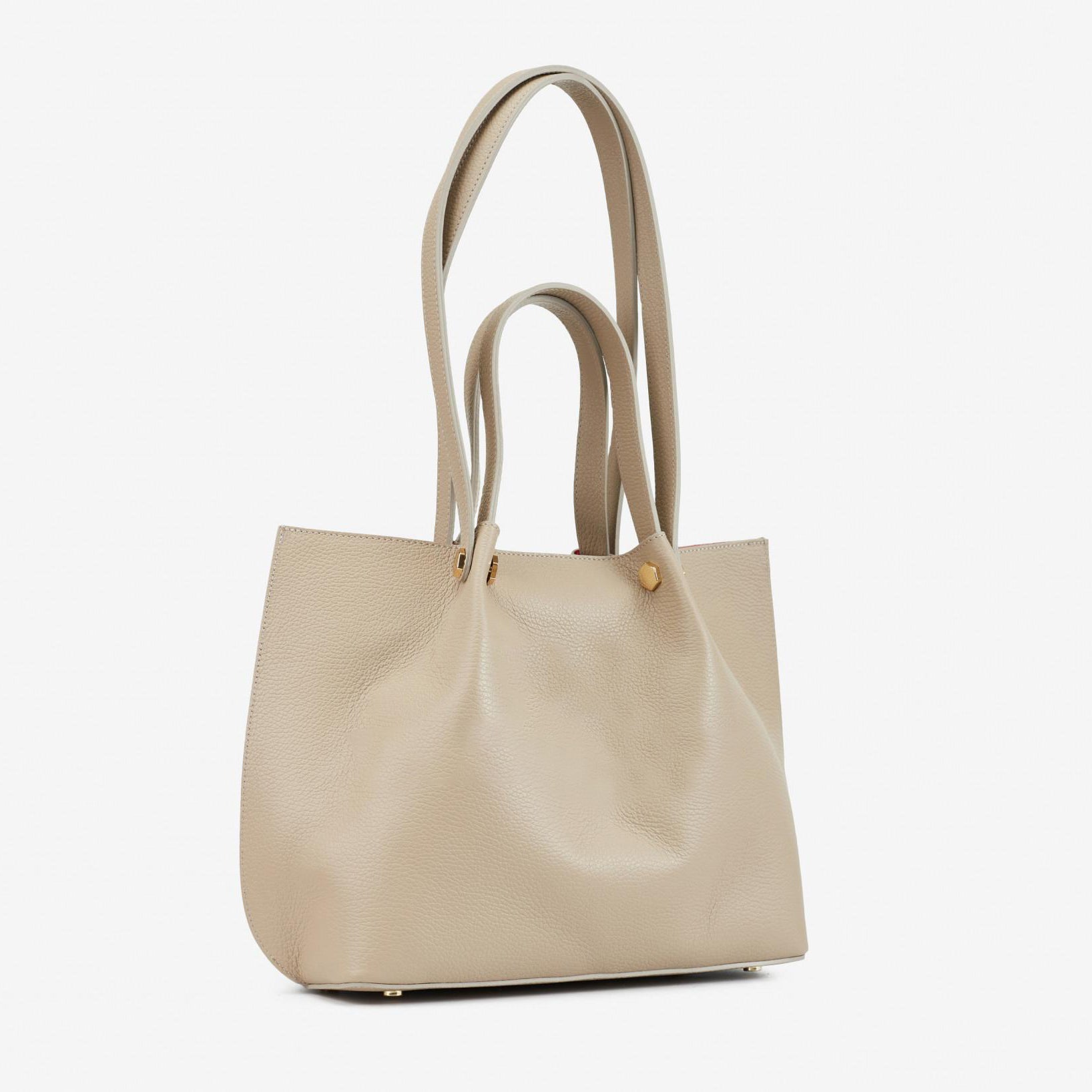 Caterina Textured Leather Shopper Bag