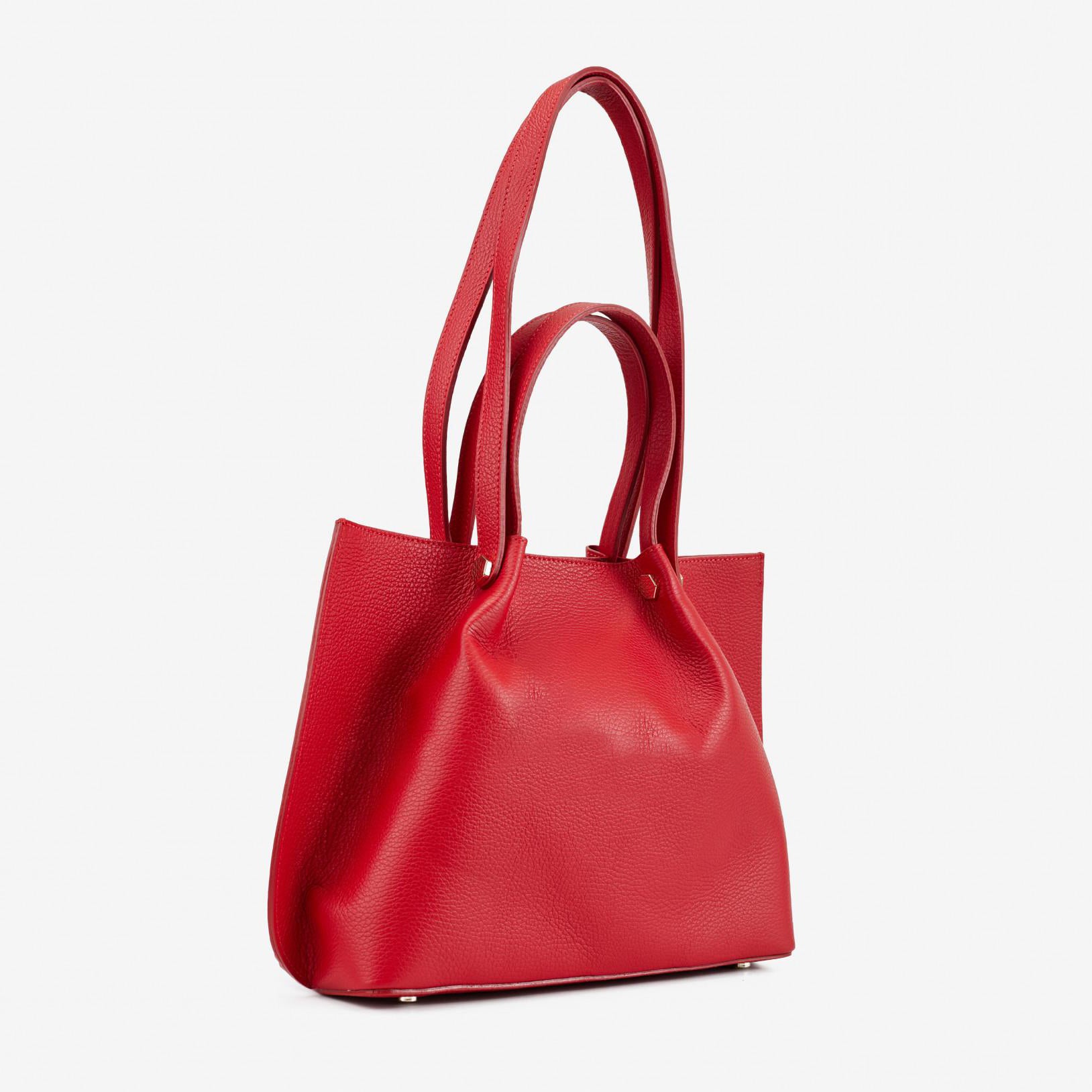 Caterina Textured Leather Shopper Bag